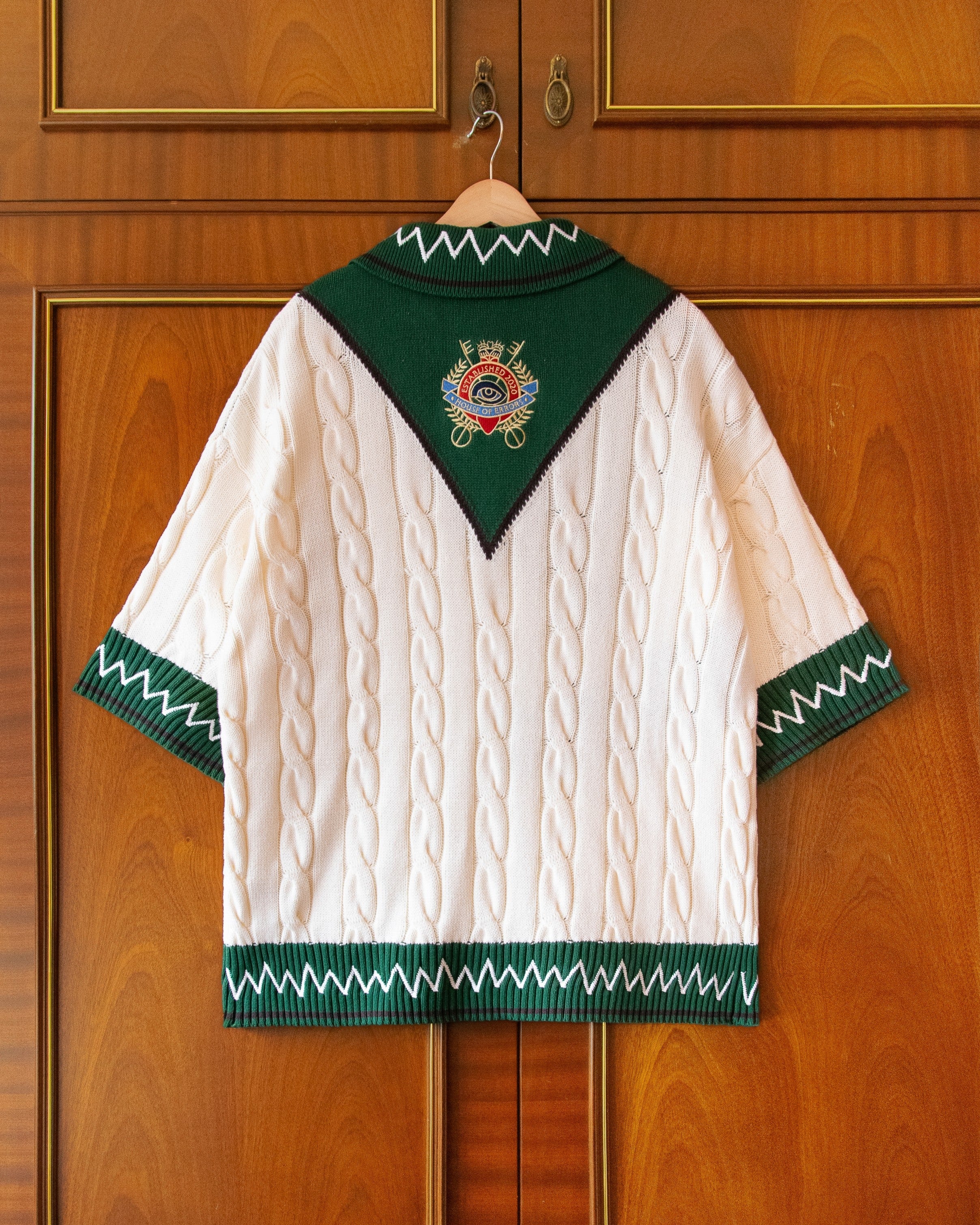 COTTON CABLE KNIT POLO - Image 3