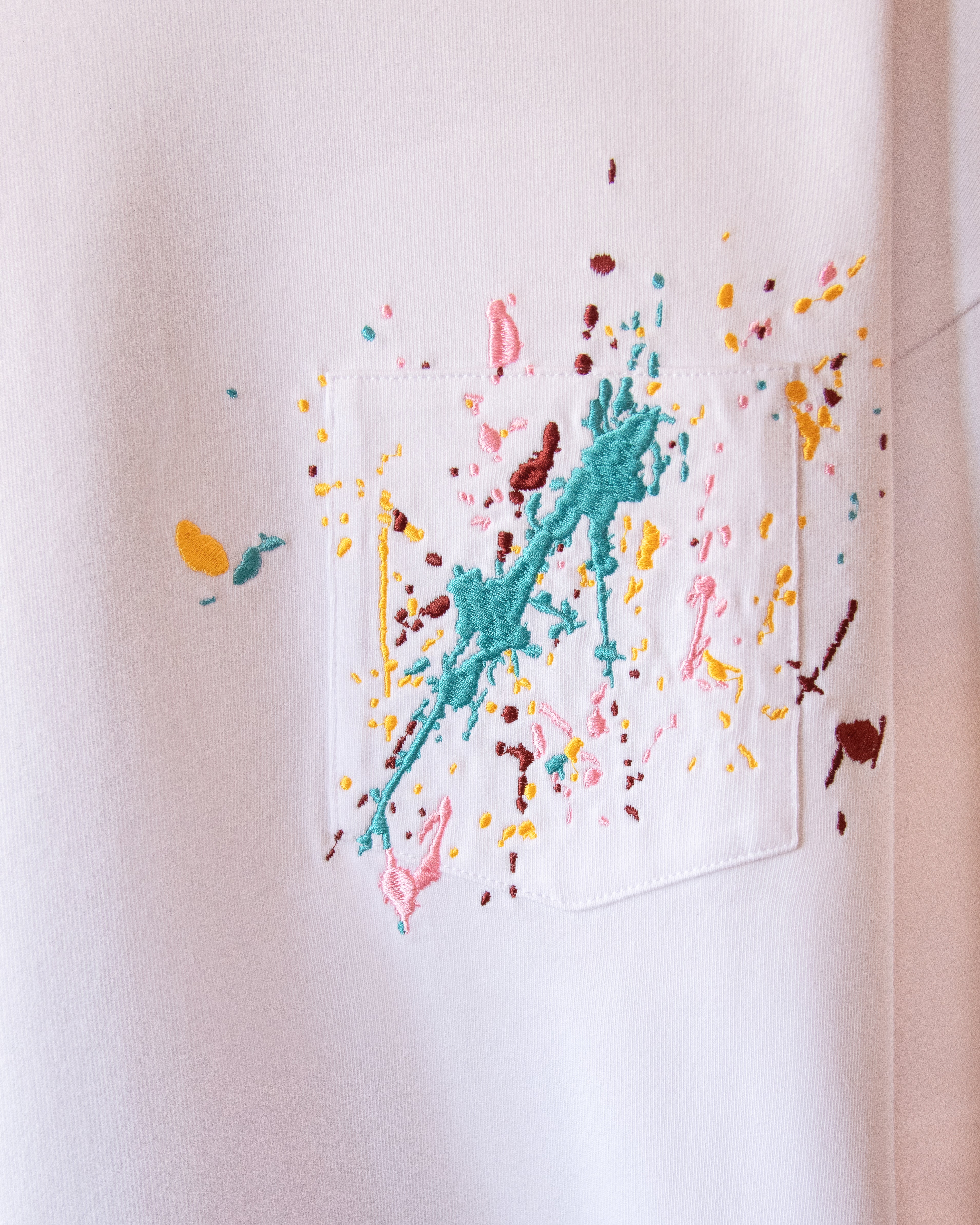 EMBROIDERED PAINT SPLATTER TEE - Image 3