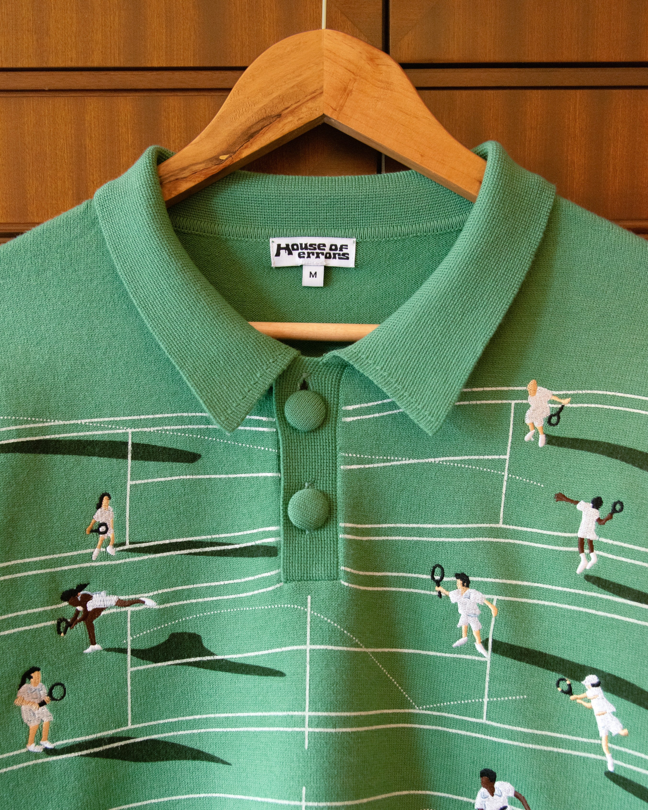 FINE KNIT TENNIS SWEATER - GRASS - Image 4
