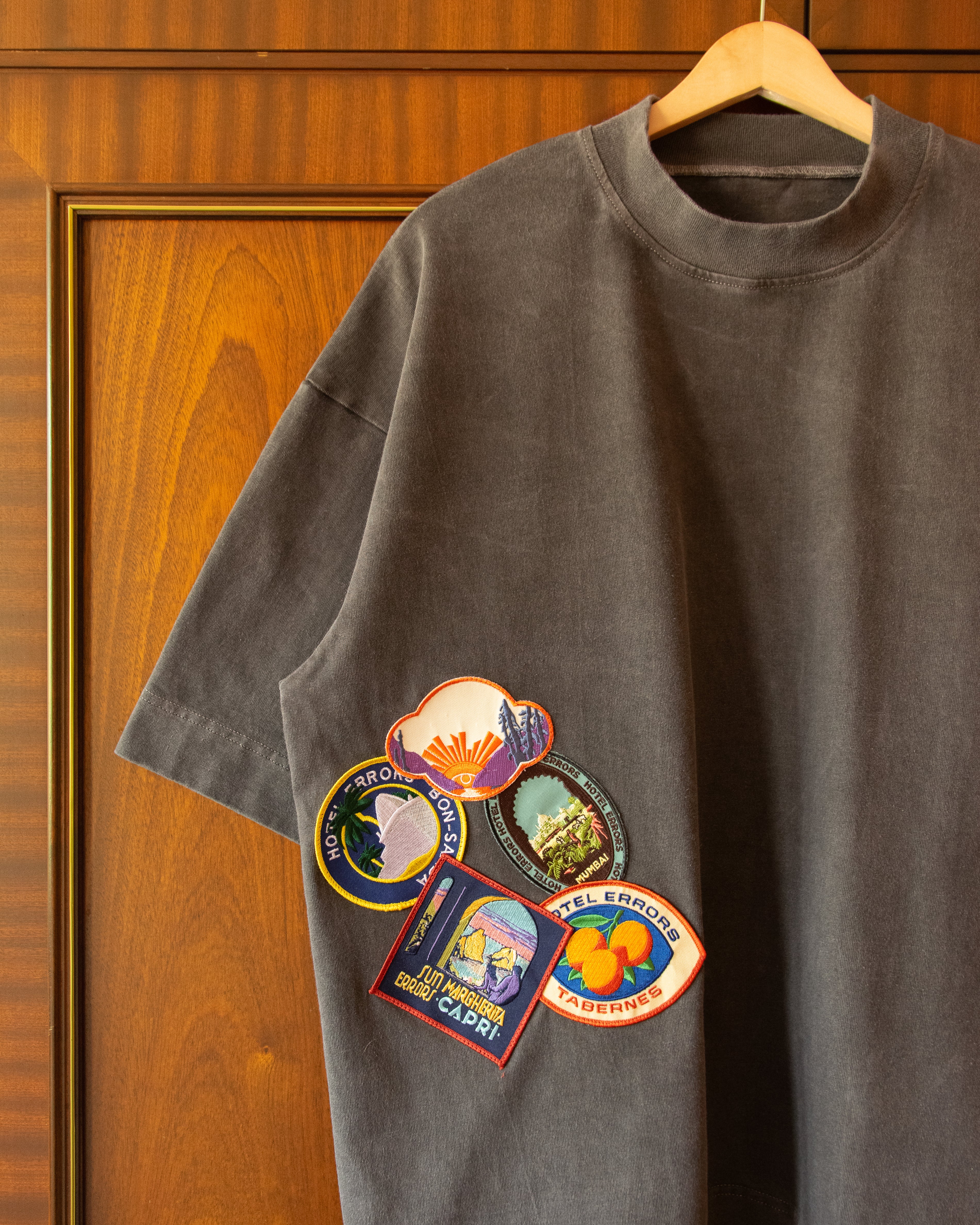 HOTEL ERRORS PATCH HEAVYWEIGHT TEE IN SABLE - Image 3