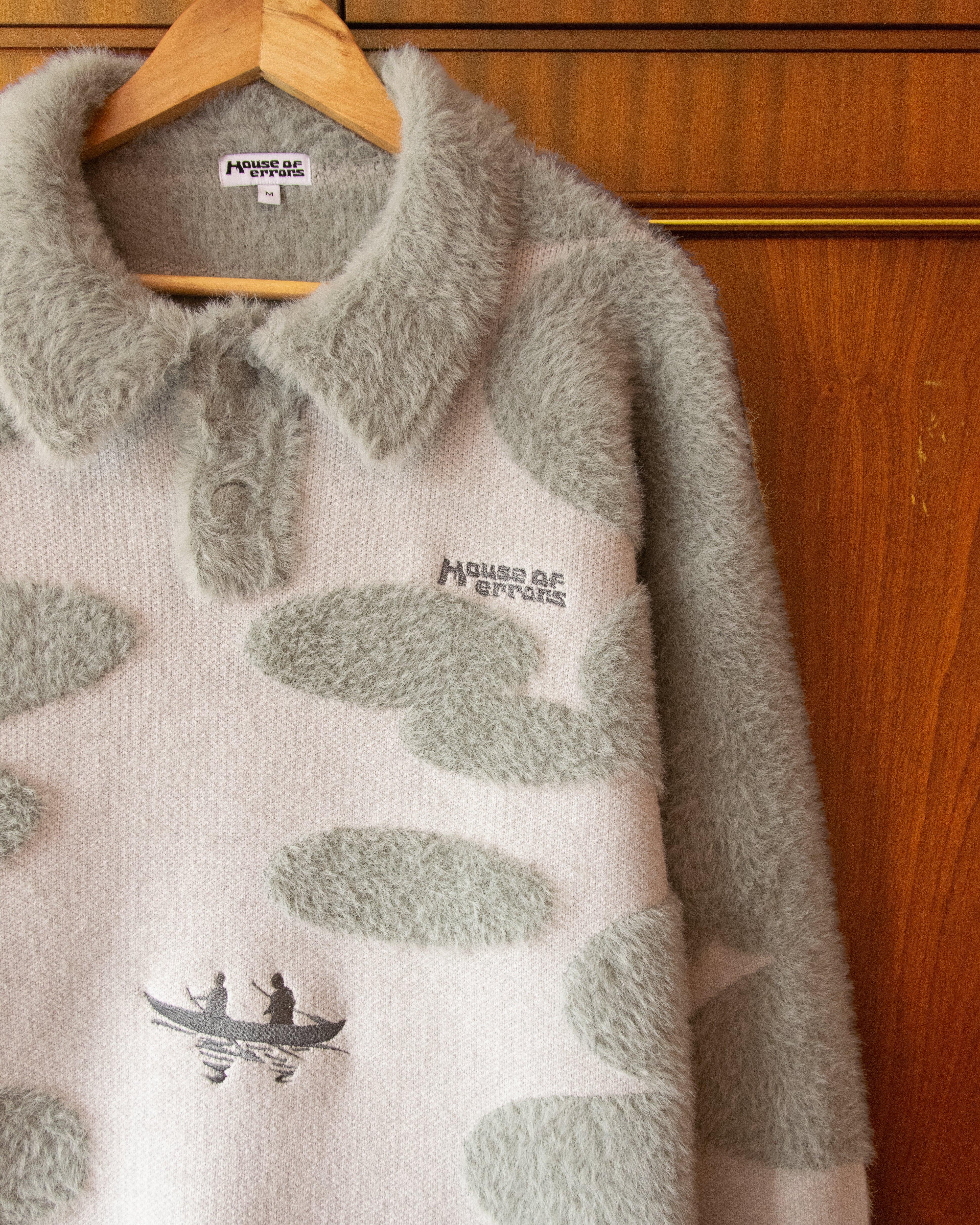 KNITTED BORNEO EXPEDITION SWEATER - GREY - Image 4