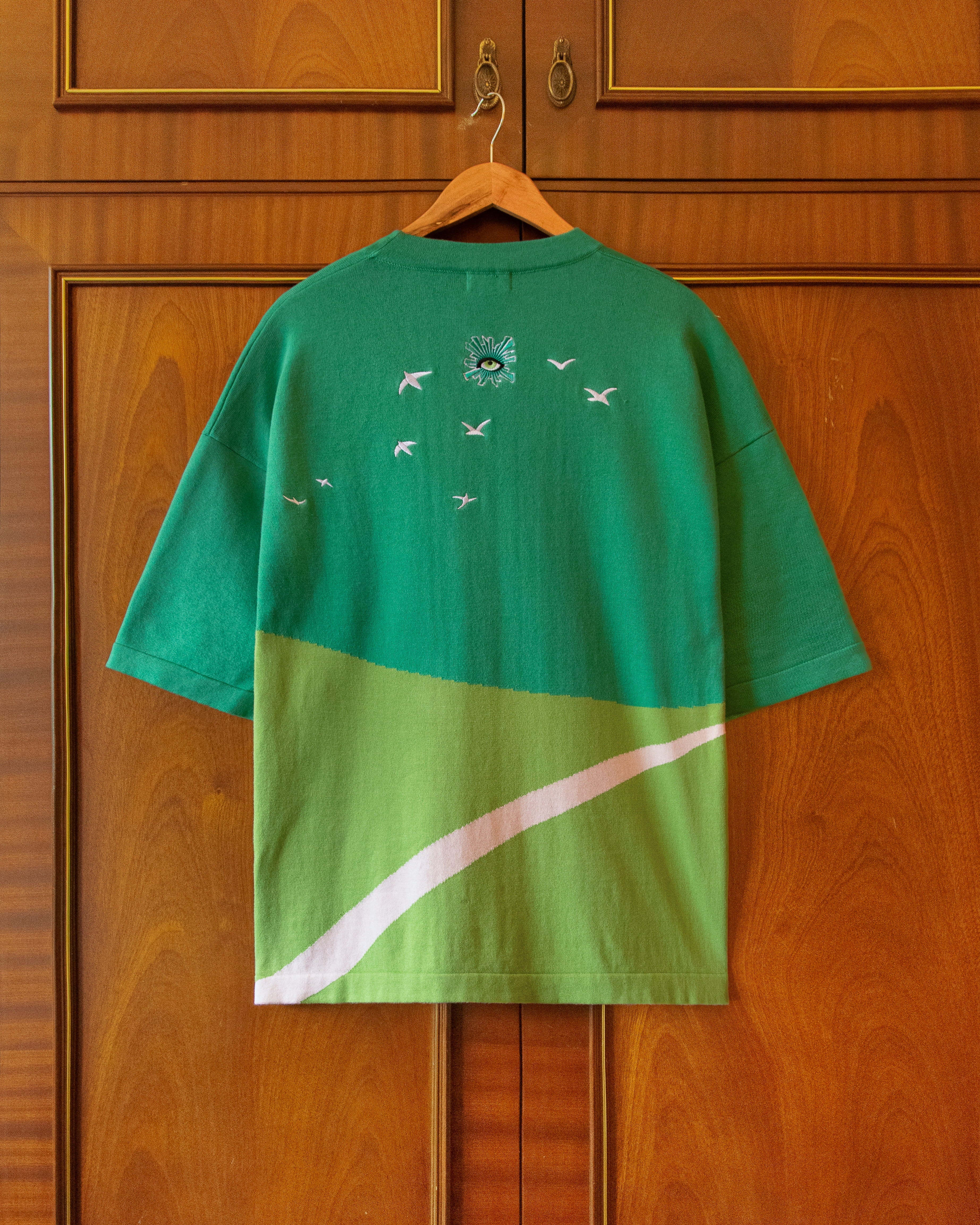 KNITTED COTTON BIKE RIDE TEE - Image 5