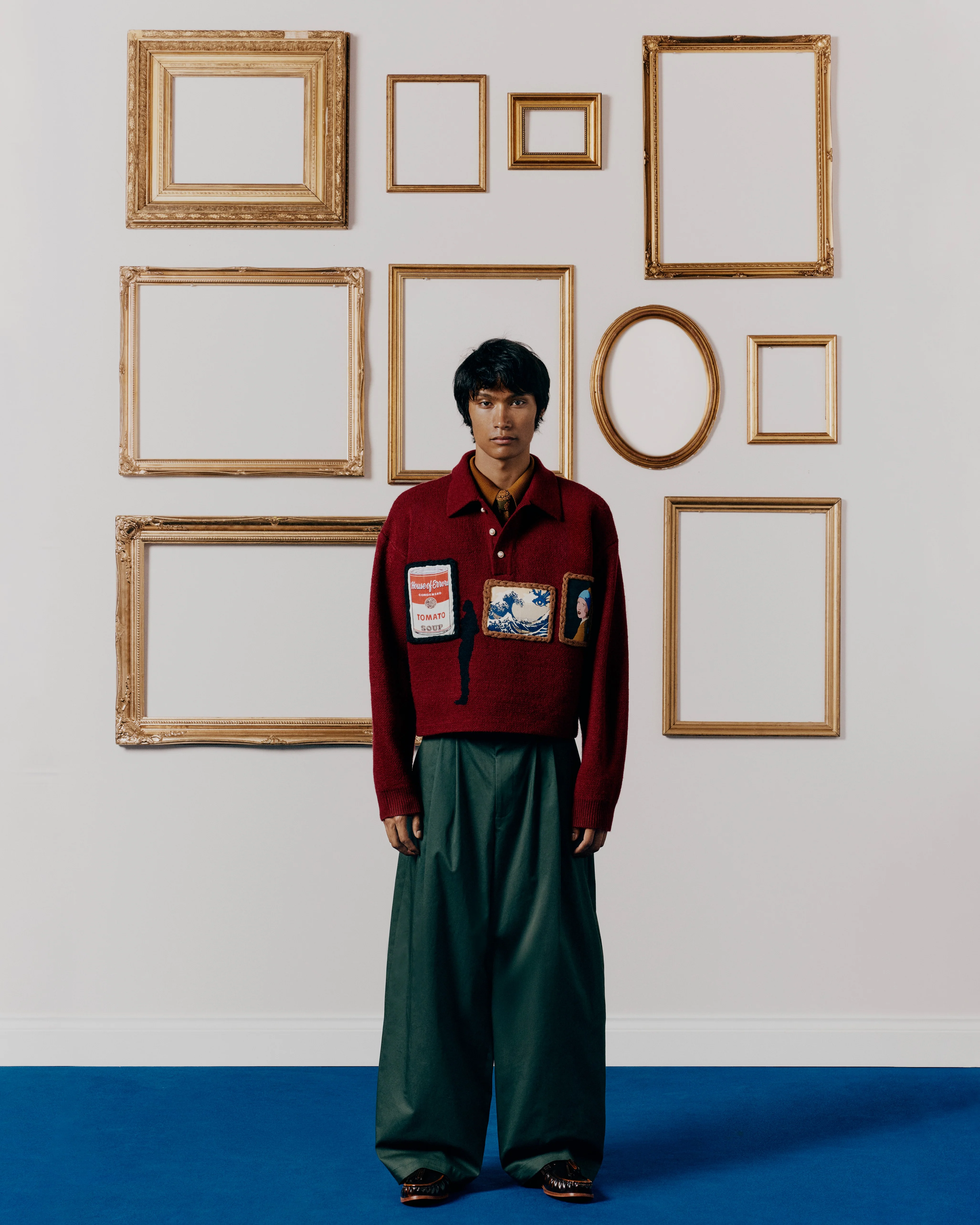 KNITTED GALLERY SWEATER IN BURGUNDY - Image 4