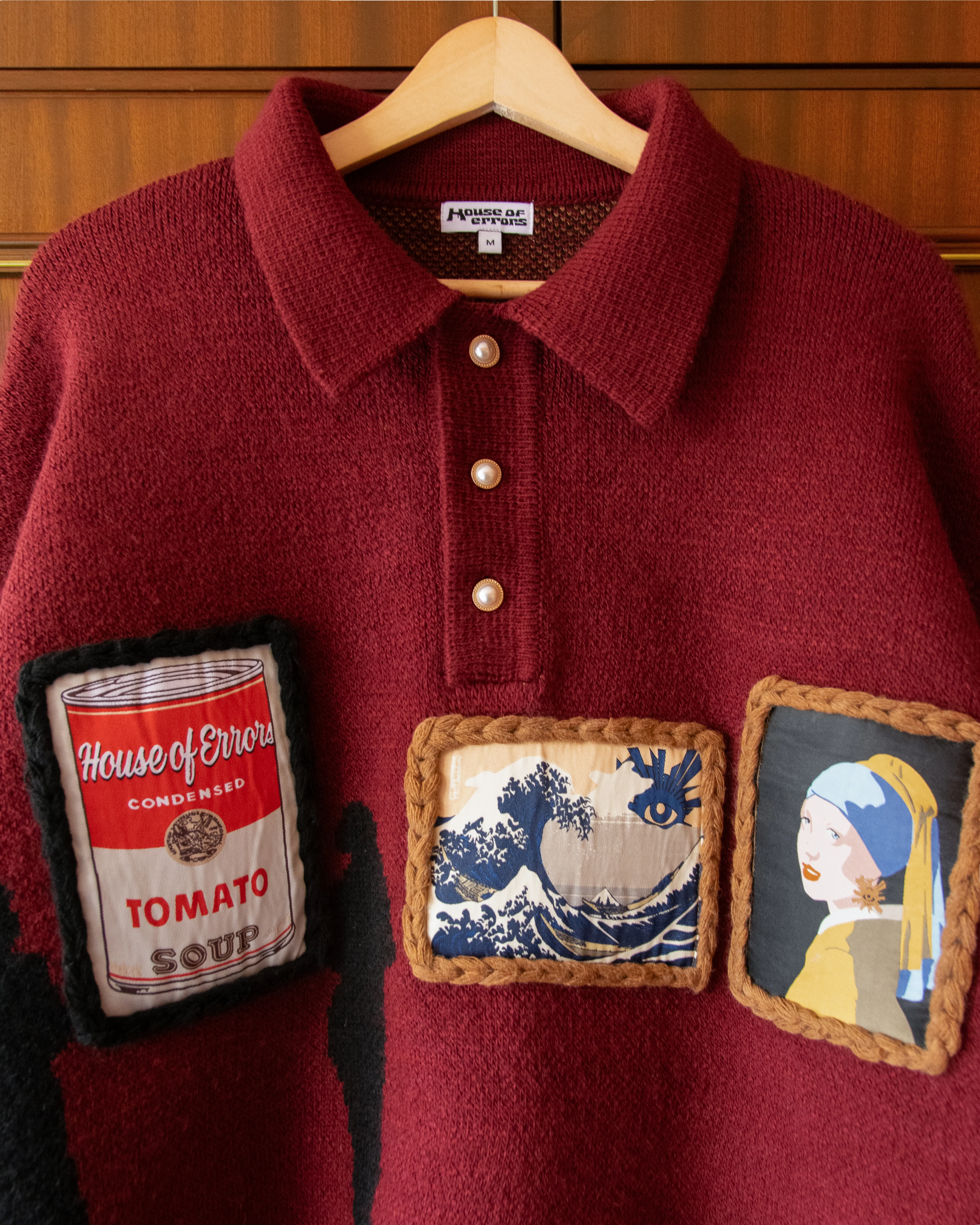 KNITTED GALLERY SWEATER IN BURGUNDY - Image 5