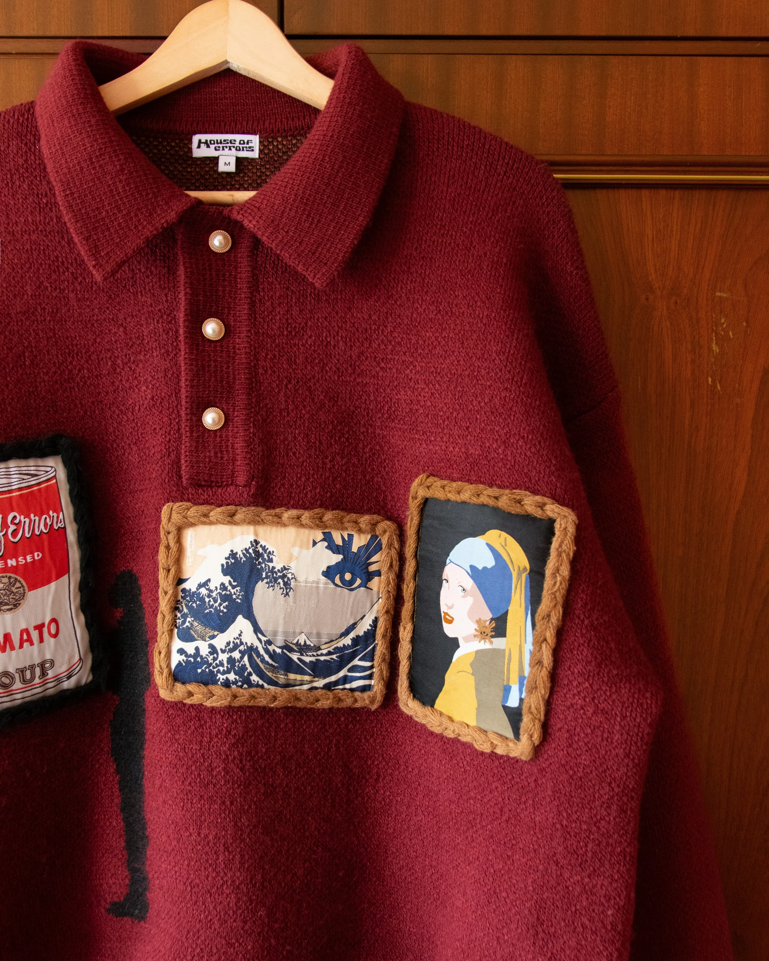 KNITTED GALLERY SWEATER IN BURGUNDY - Image 6