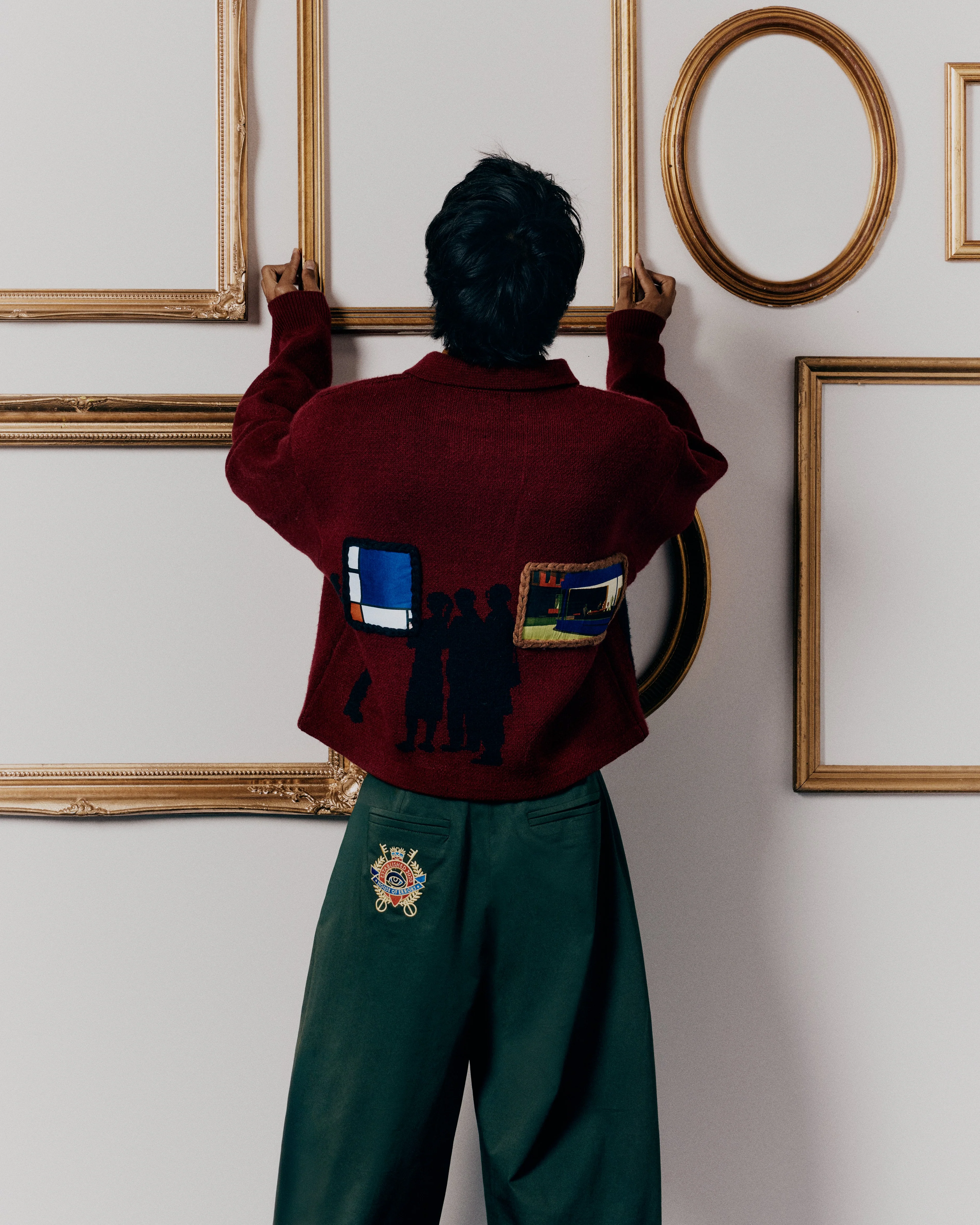 KNITTED GALLERY SWEATER IN BURGUNDY - Image 7