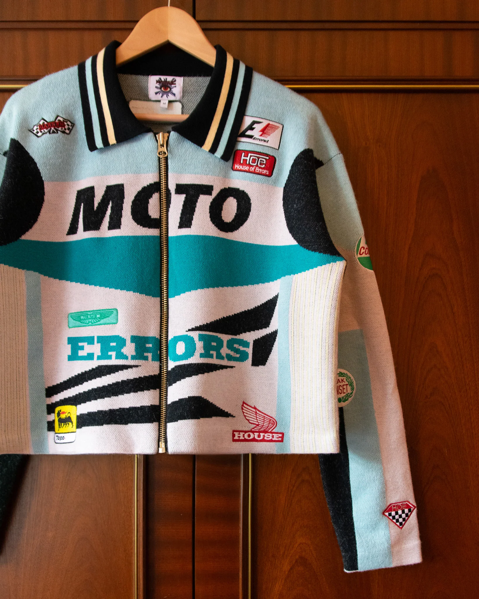 KNITTED MOTO JACKET IN NEPTUNE - Image 6
