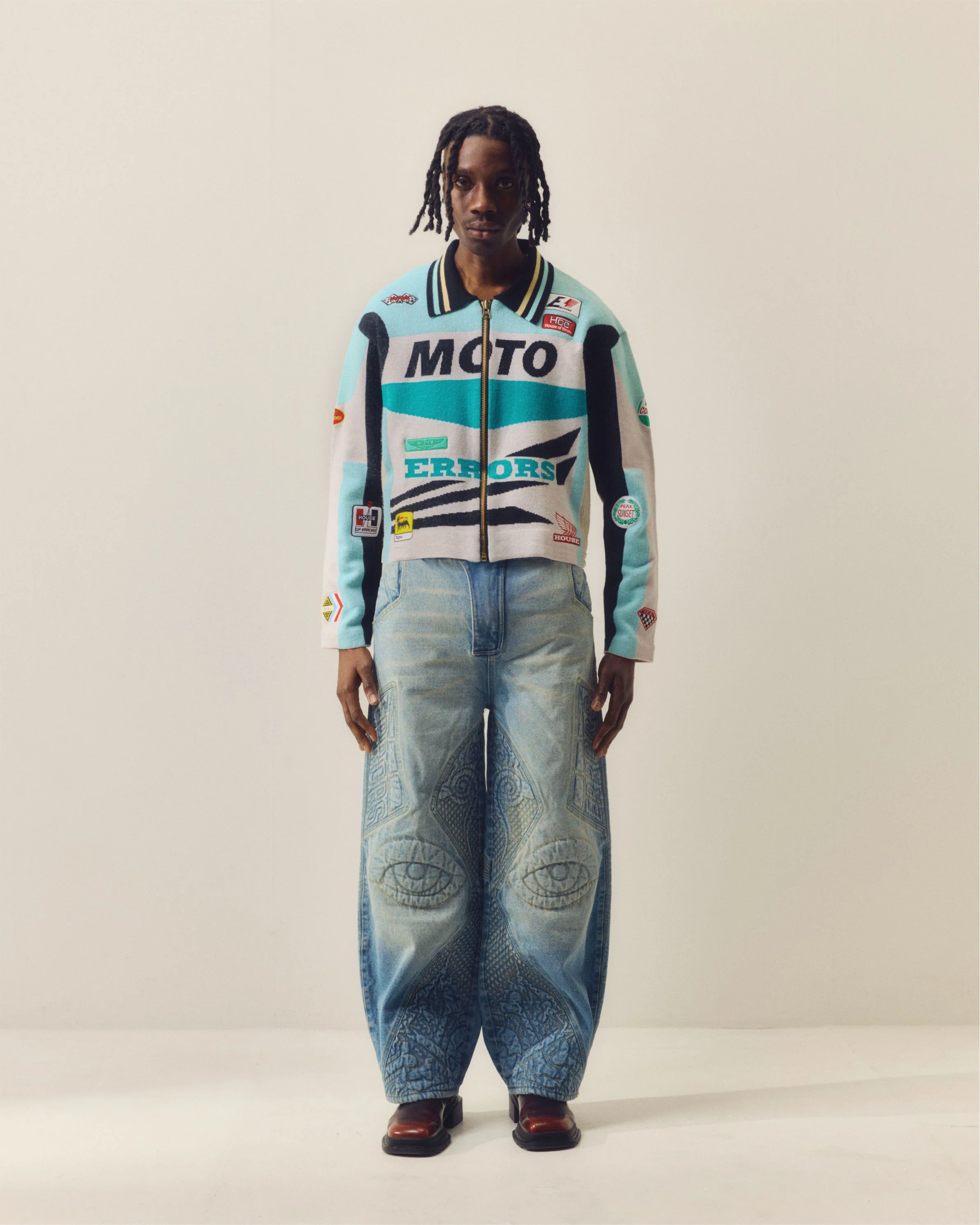 KNITTED MOTO JACKET IN NEPTUNE - Image 7