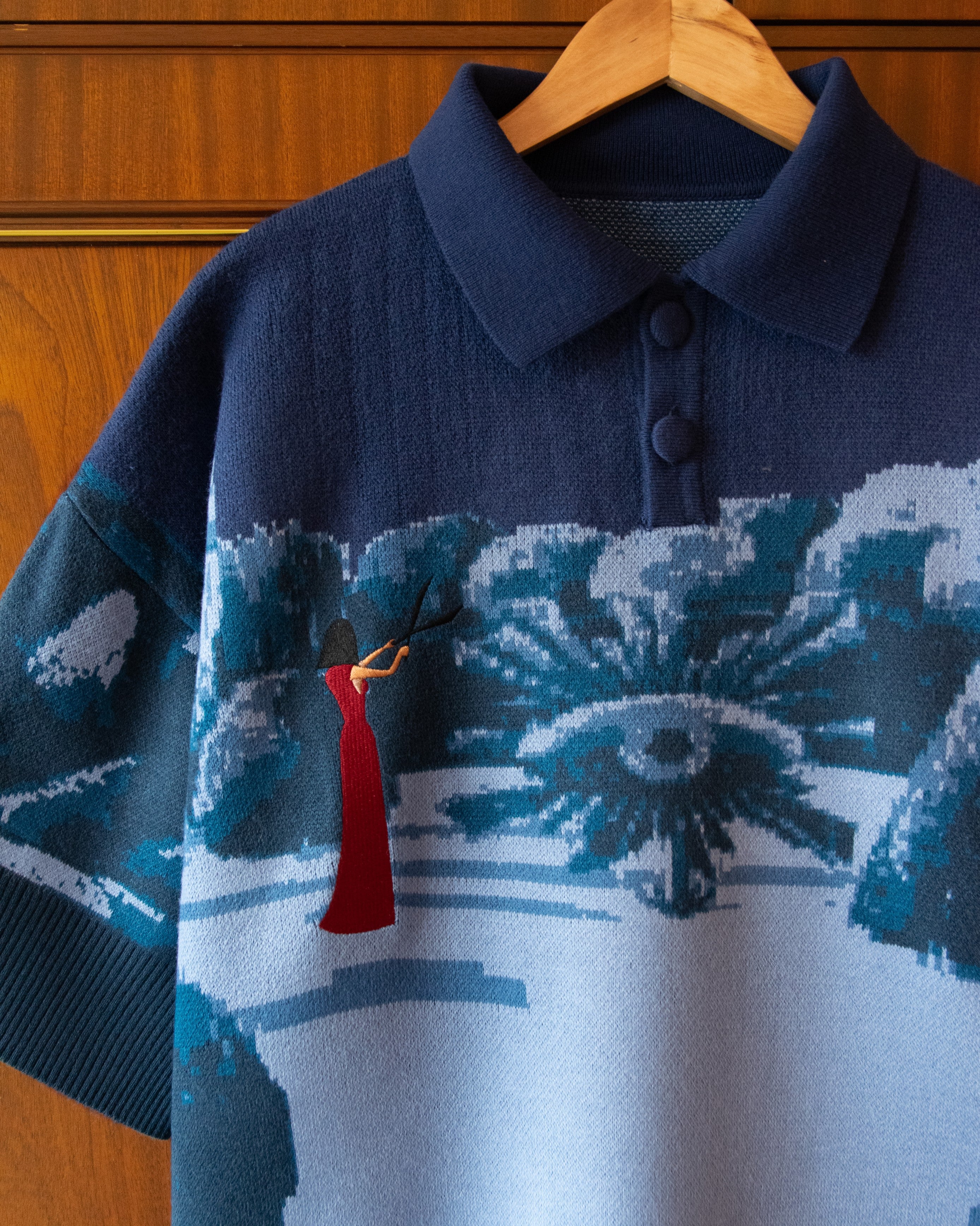 KNITTED NIGHT GARDEN POLO - Image 4