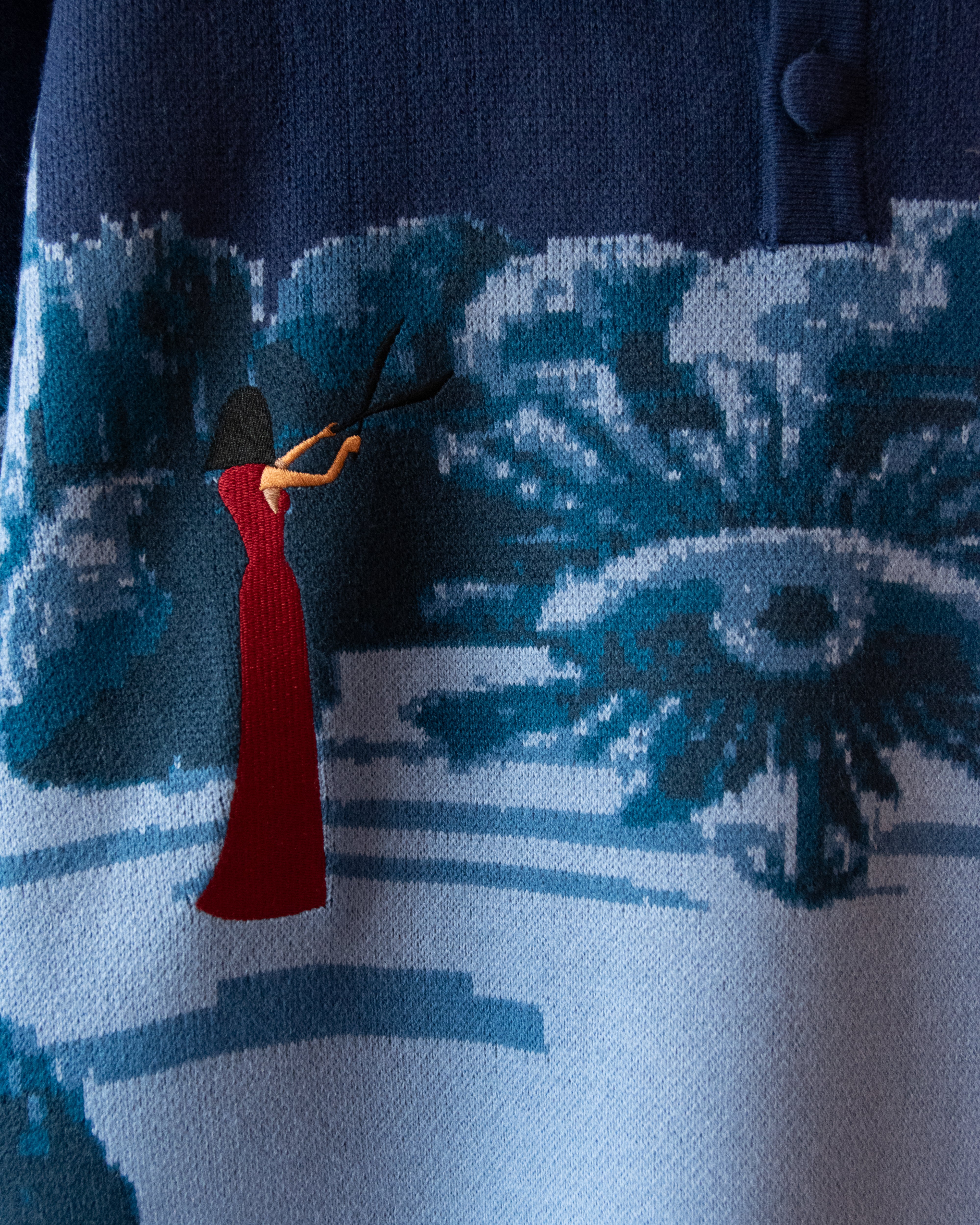 KNITTED NIGHT GARDEN POLO - Image 6