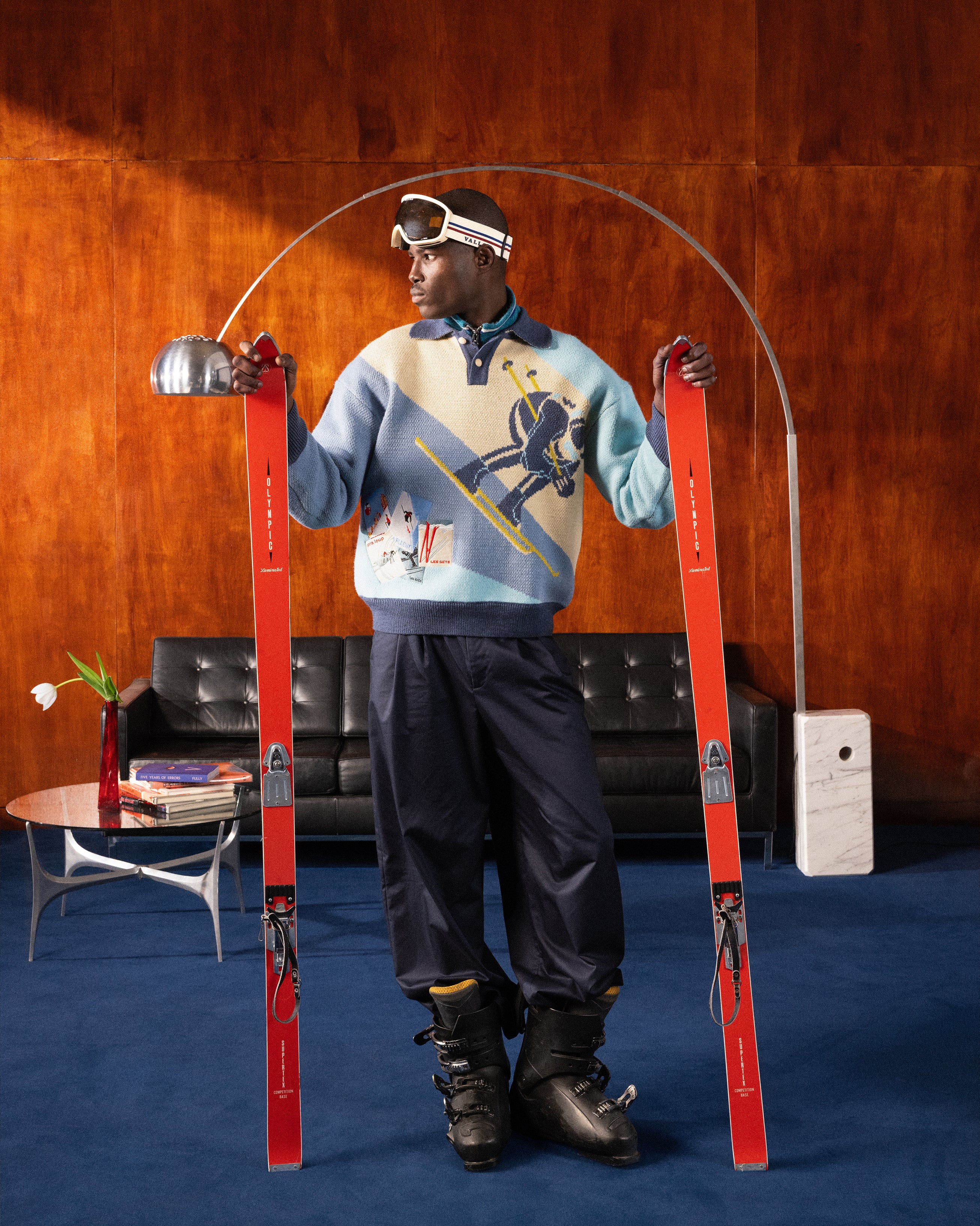 KNITTED SKI JUMPER WITH EMBROIDERED POSTCARDS - Image 4