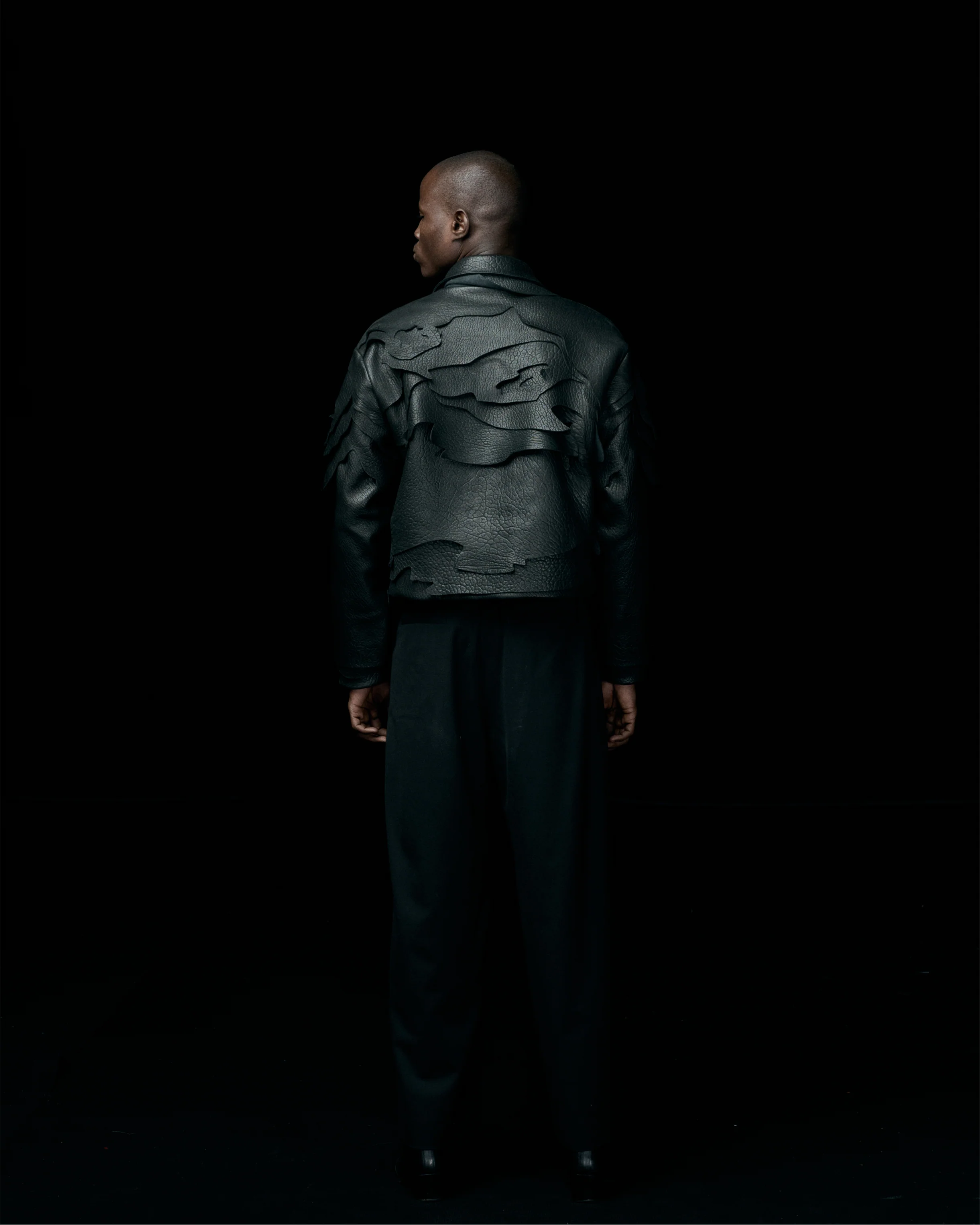 BLACK LEATHER TOPO JACKET - Image 11
