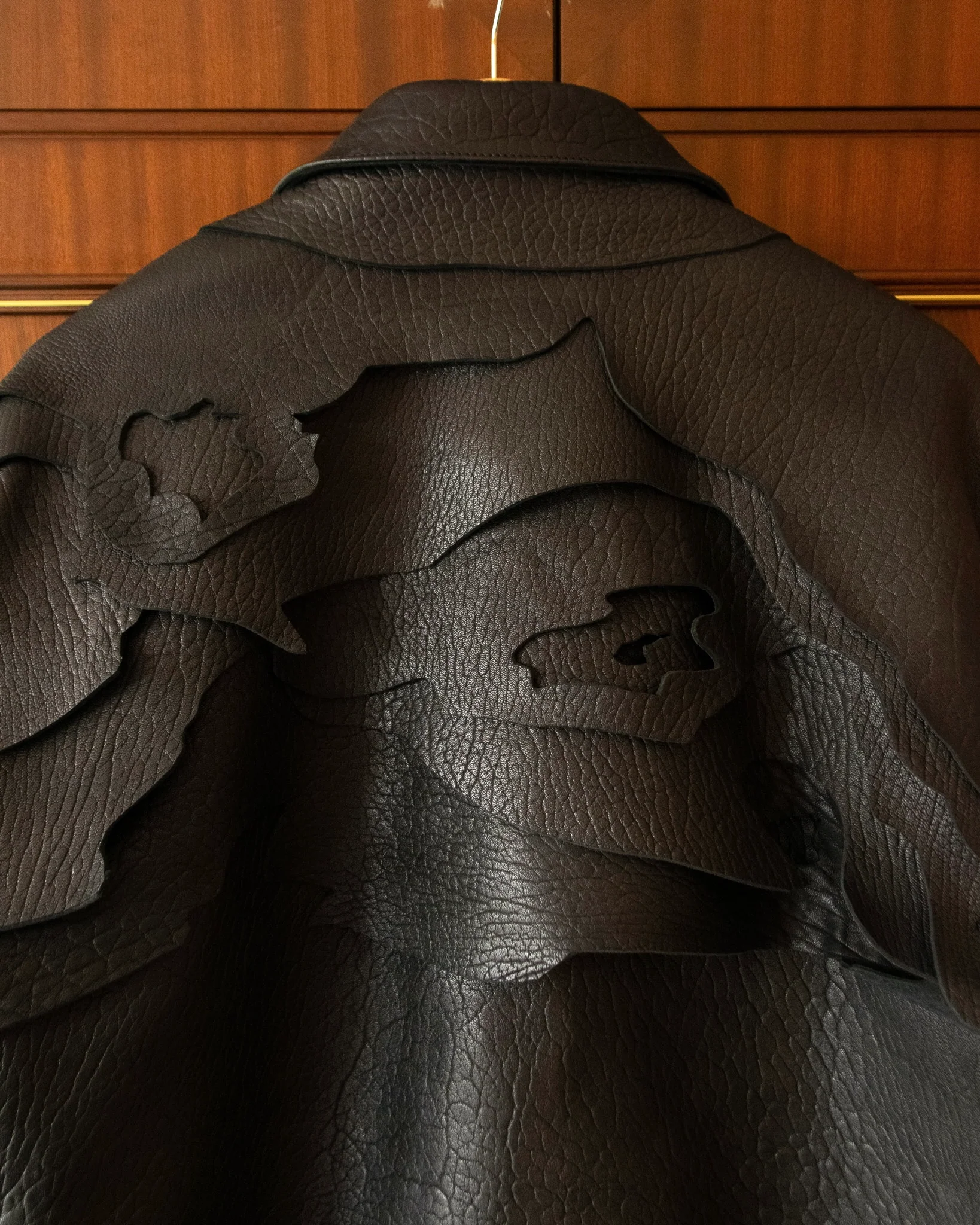 BLACK LEATHER TOPO JACKET - Image 7