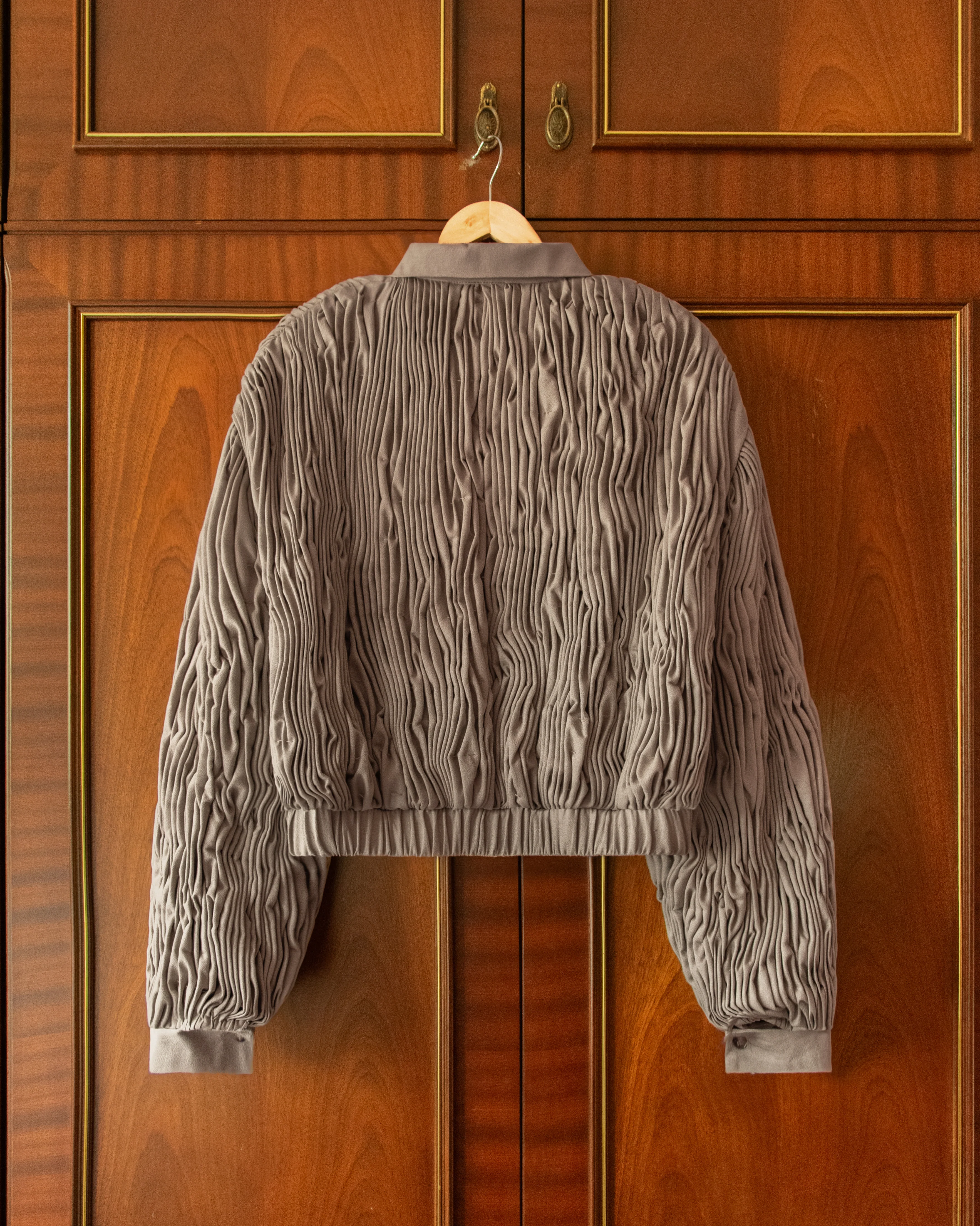 RUFFLED WOOL BOMBER - Image 3