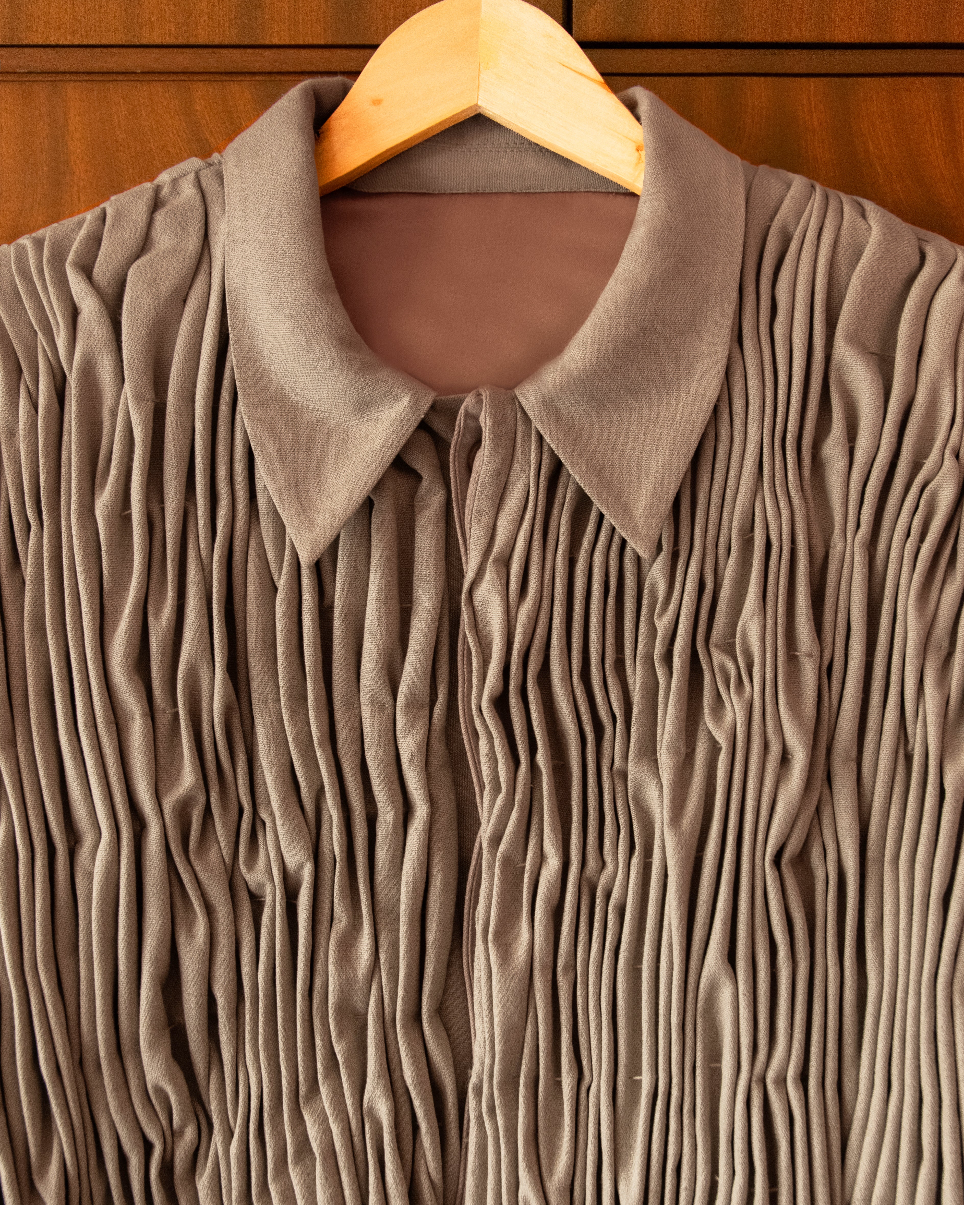 RUFFLED WOOL BOMBER - Image 5