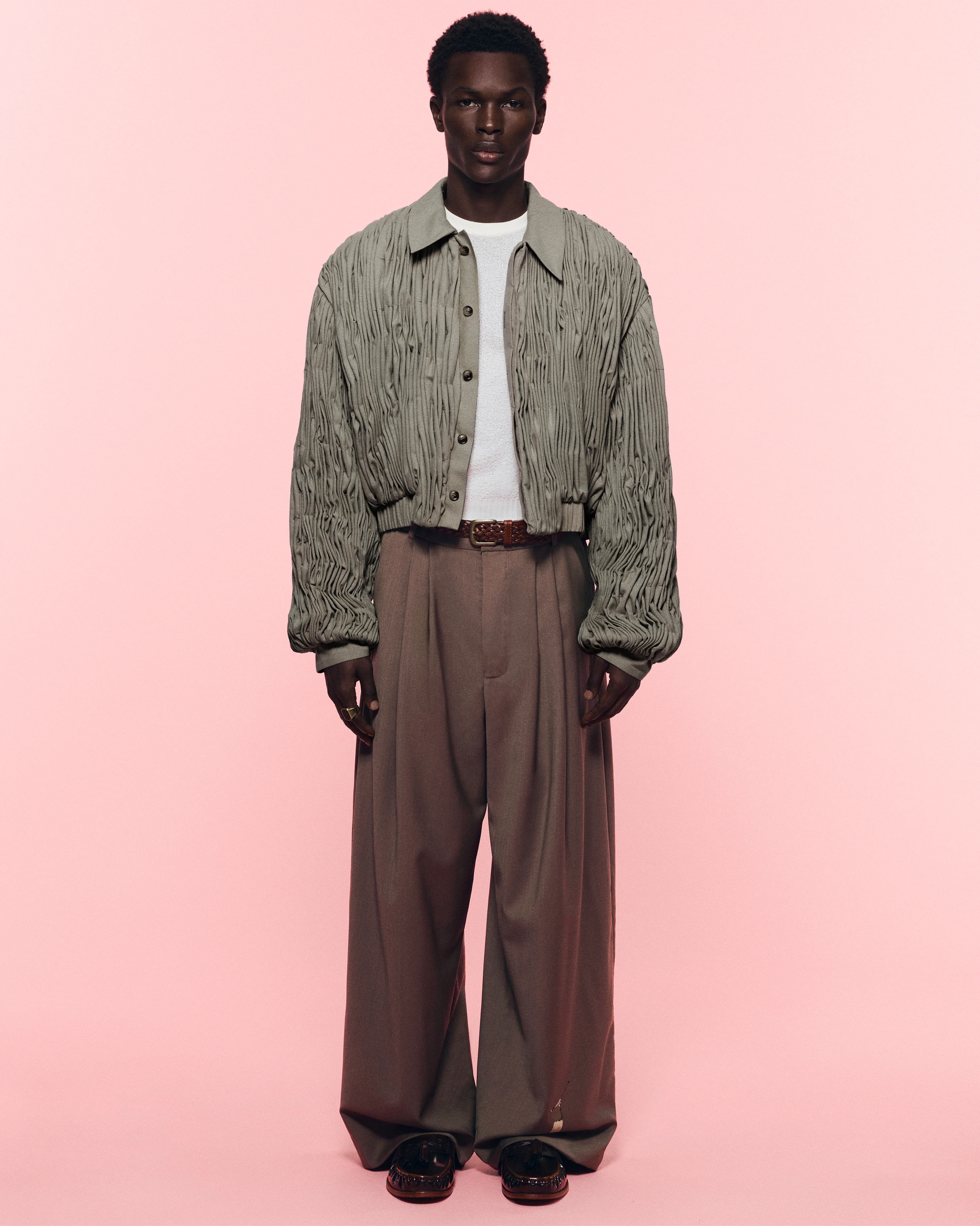 RUFFLED WOOL BOMBER - Image 6