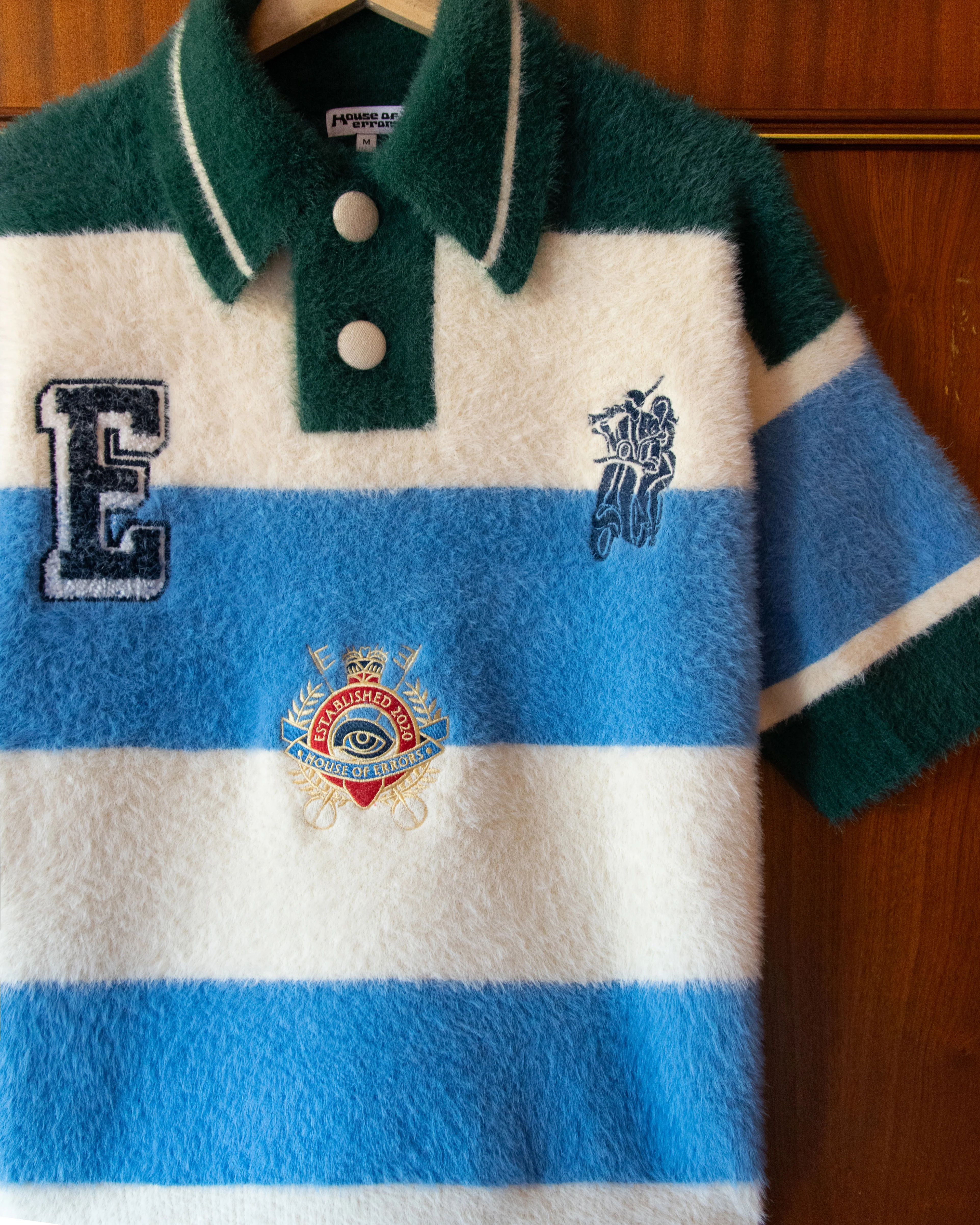 SHAGGY KNITTED STRIPED POLO - Image 3