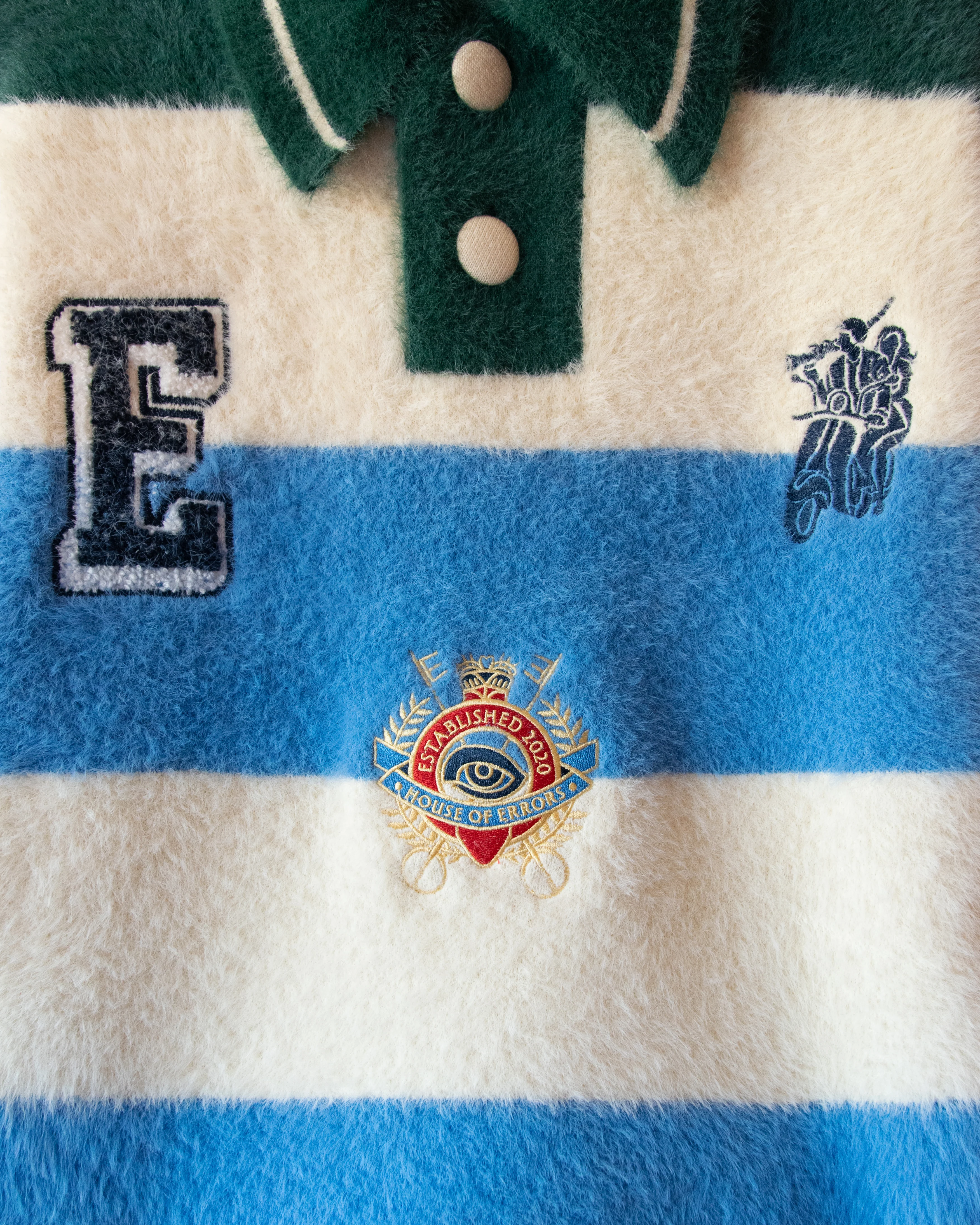 SHAGGY KNITTED STRIPED POLO - Image 4