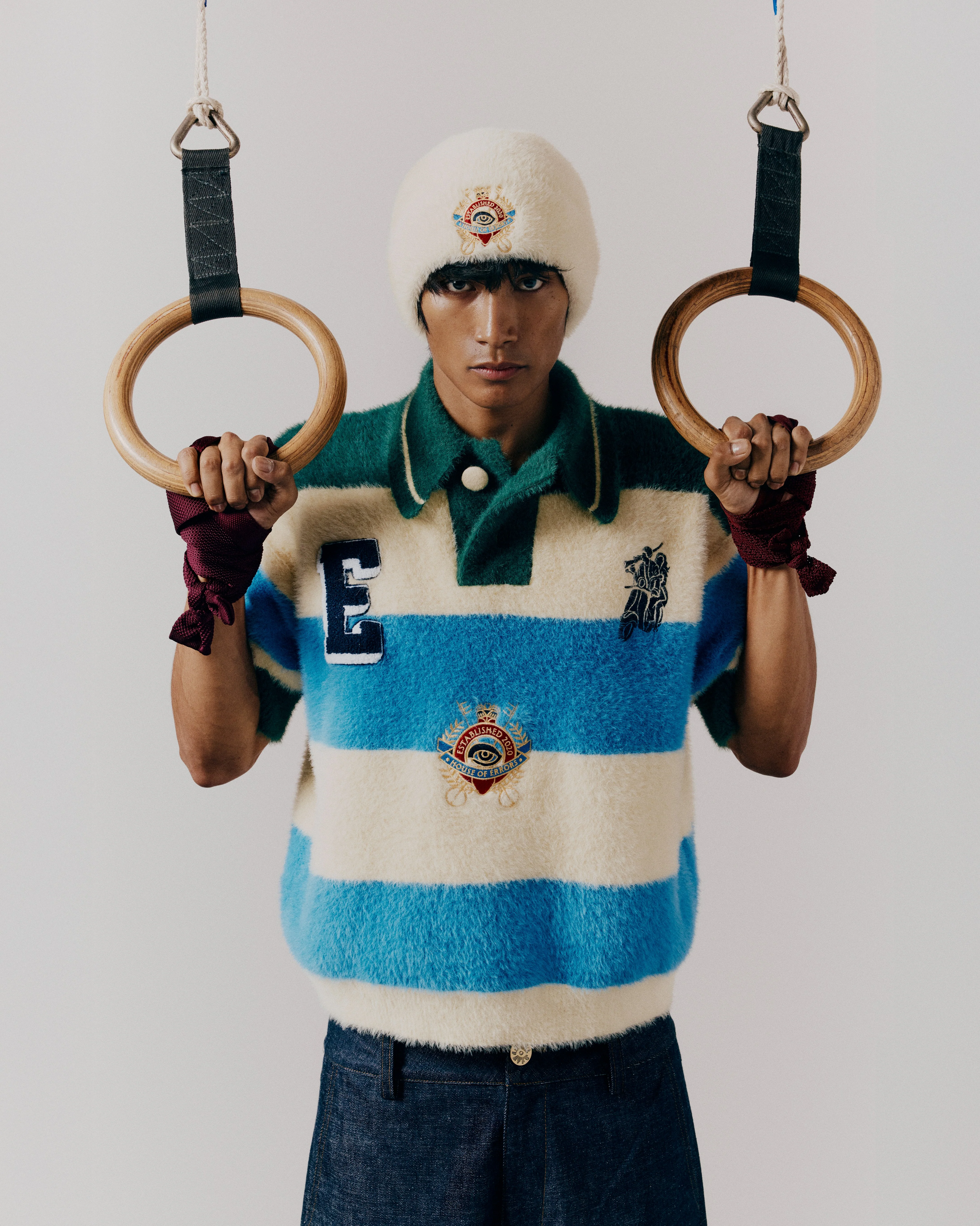 SHAGGY KNITTED STRIPED POLO - Image 6