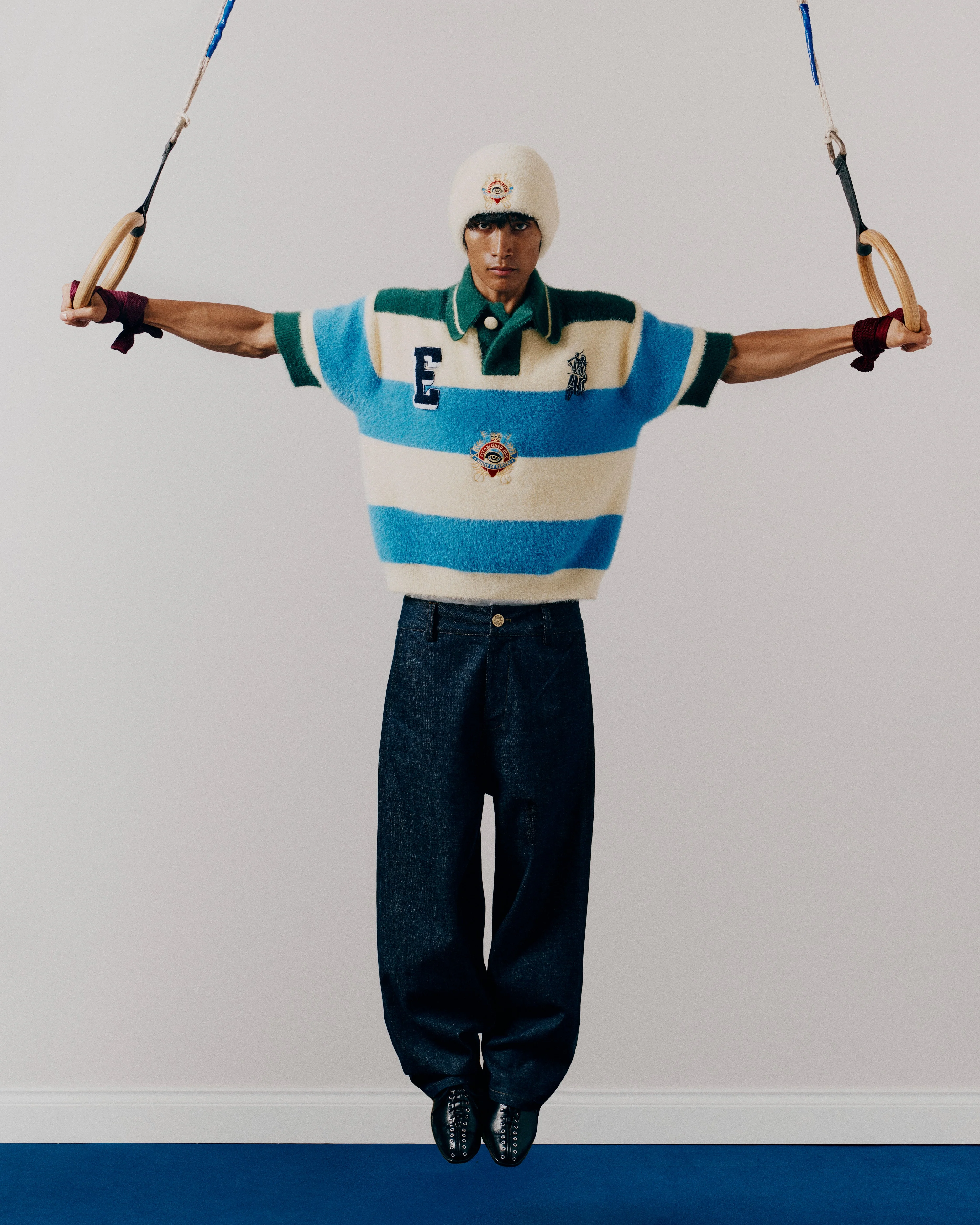 SHAGGY KNITTED STRIPED POLO - Image 7