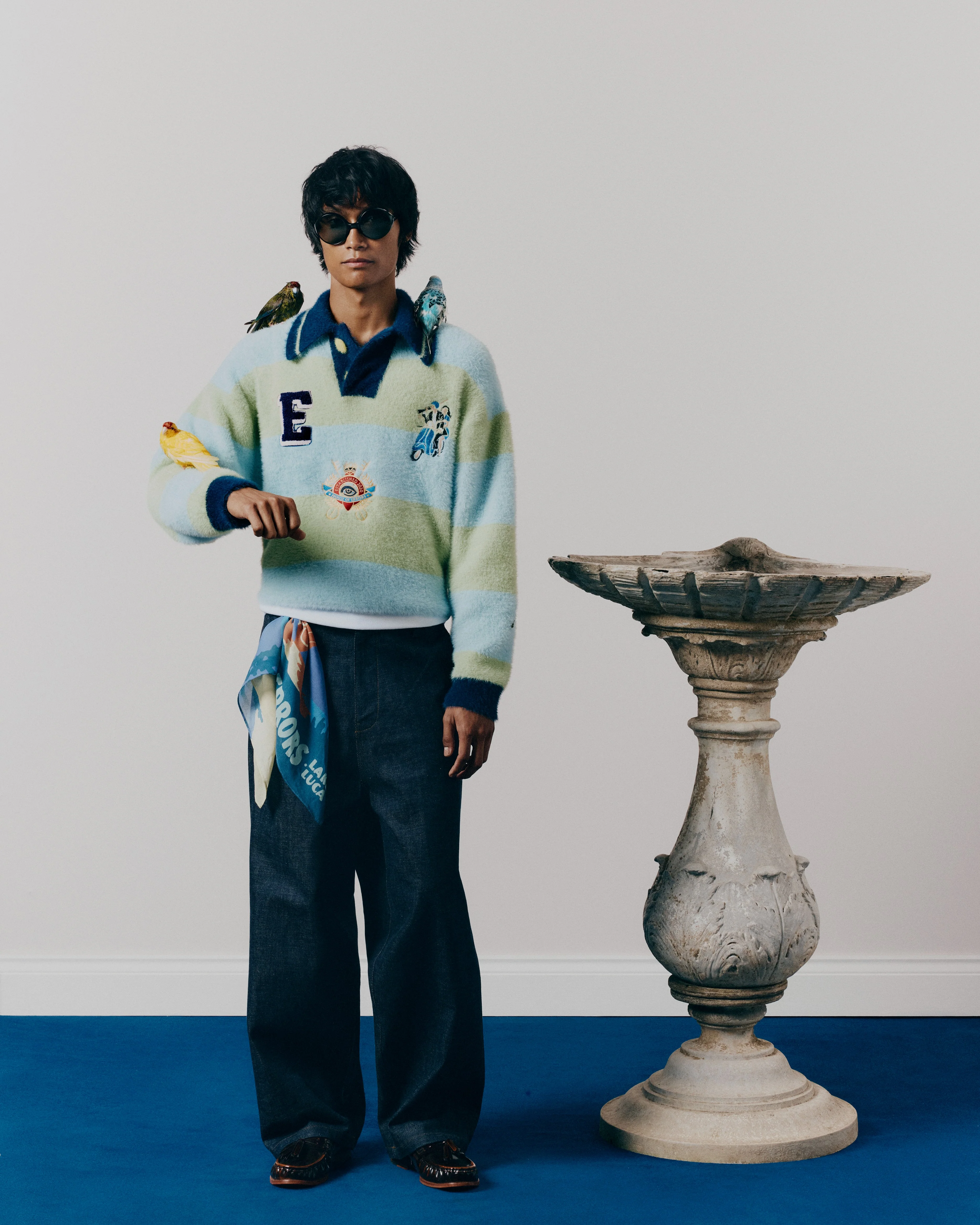 SHAGGY KNITTED STRIPED SWEATER - Image 5