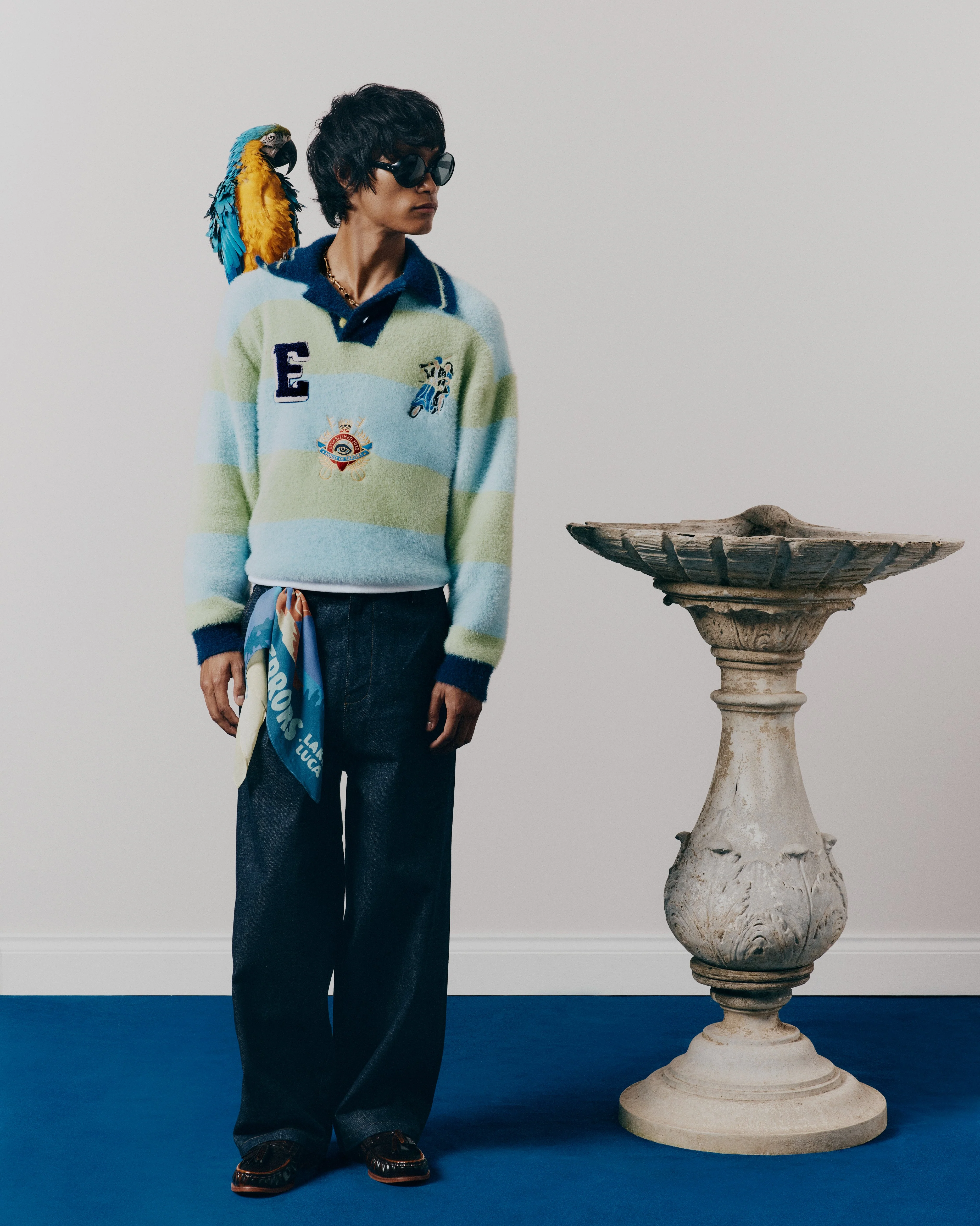 SHAGGY KNITTED STRIPED SWEATER - Image 6