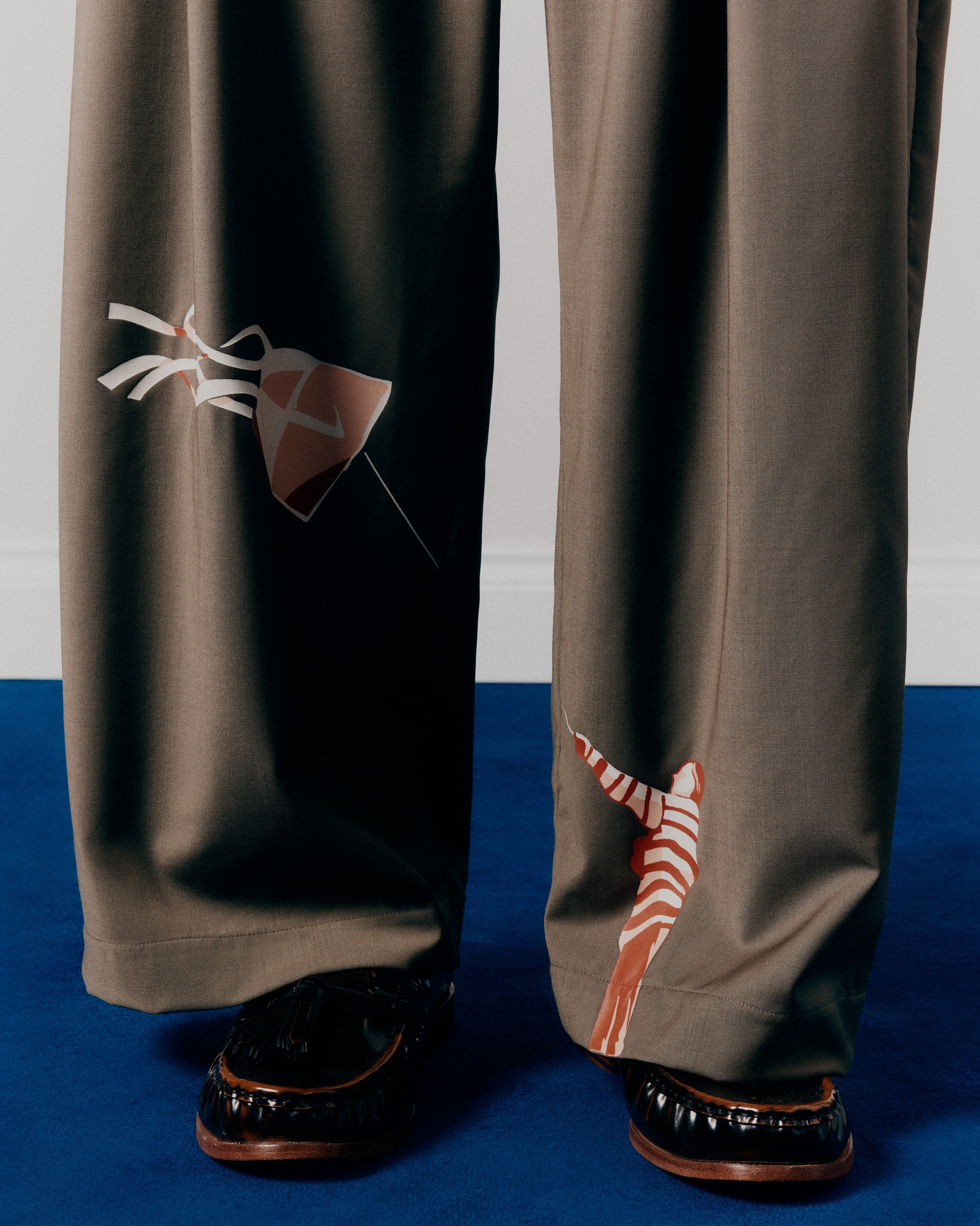 PLEATED WOOL KITE TROUSERS - Image 6