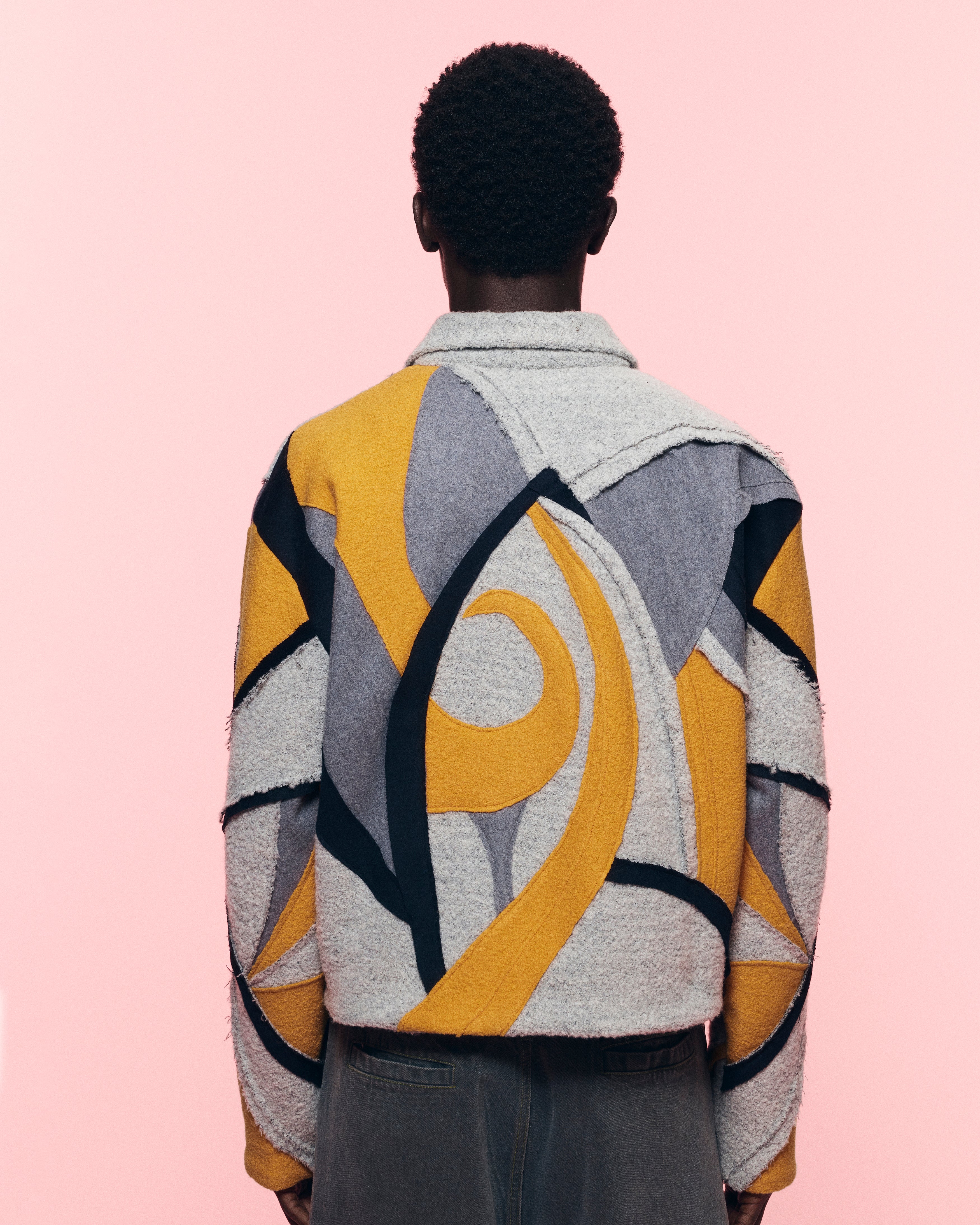 WOOL PATCHWORK JACKET - Image 3